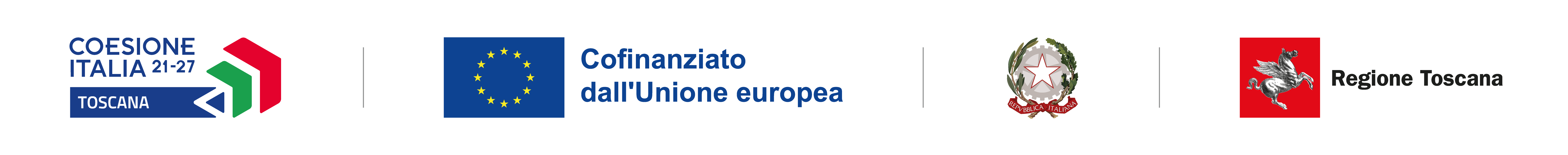 Coesione Italia 21-27 Toscana - Cofinanziato dall'Unione europea - Repubblica Italiana - Regione Toscana